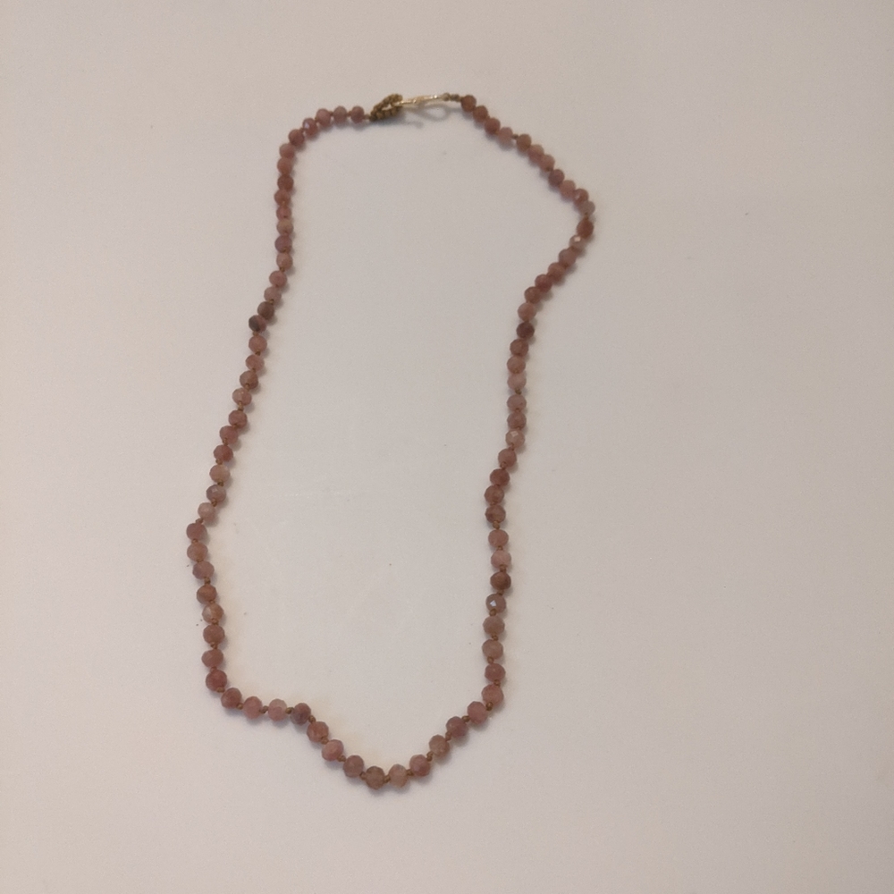 Vintage mini pink quartz choker necklace - Picture 7 of 16